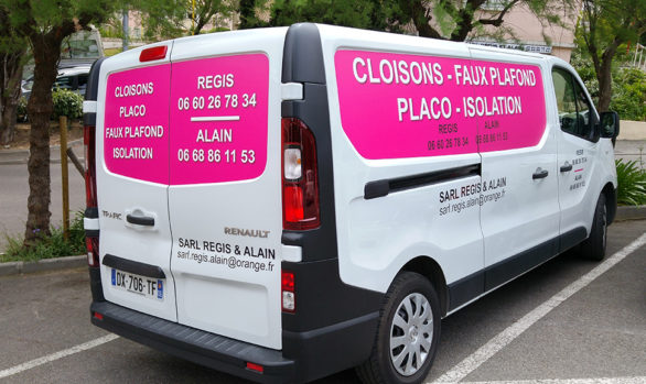 Décoration de véhicule pour la société REGIS à Cannes