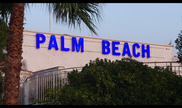 Enseigne lumineuse pour le Palm Beach à Cannes