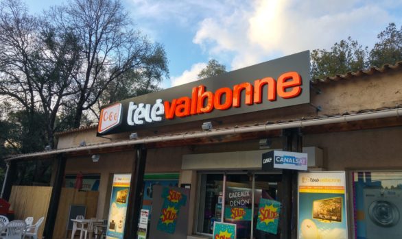 Enseigne lumineuse pour Télévalbonne